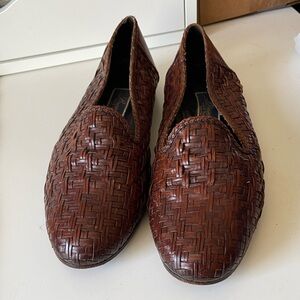Bragano Cole Haan Brown Leather Woven Men’s Loafers. Size 11D/D4
